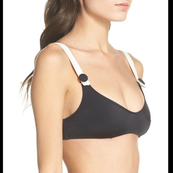 NEW $88 Solid & Striped The Tessa Bikini Top in Black [SZ Large‎ ] - Picture 2 of 8